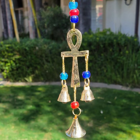 Egyptian Ankh Wind Chime, 9" - Picture 2 of 4
